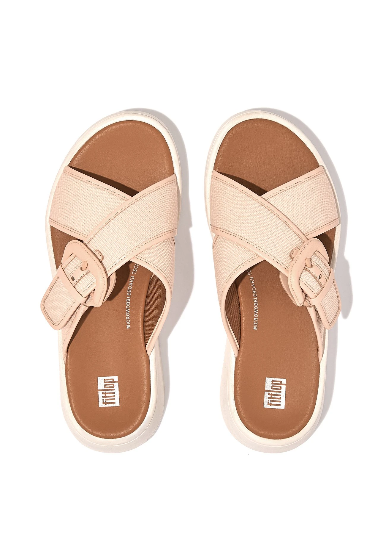 Fitflop Cross Slides- Muiltjes - Pink - Afbeelding 2